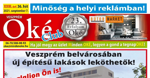 Oké Club Veszprém 2021/36. hét
