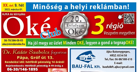 Oké Club Ajka 2022/9. hét