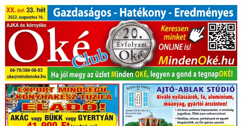 Oké Club Ajka 2022/33. hét