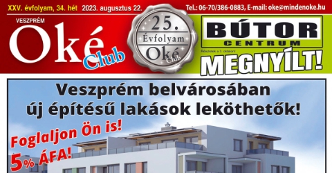 Oké Club Veszprém 2023/34. hét