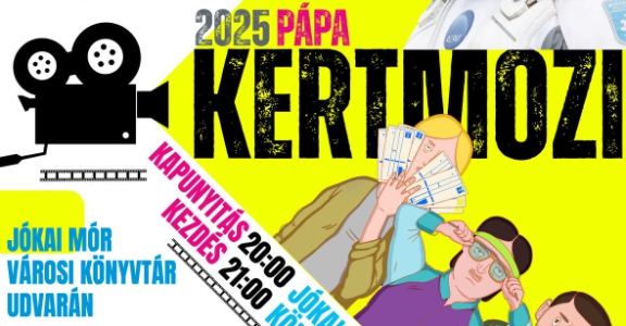 Kertmozi a Pápán, a városi könyvtár udvarán!