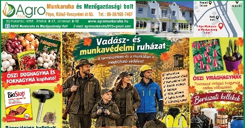 Agro Munkaruha és Mezőgazdasági Bolt aktuális ajánlata!