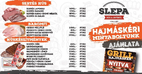 SLEPA Hajmáskéri Mintabolt ajánlata