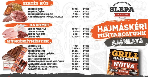 SLEPA Hajmáskéri Mintabolt ajánlata