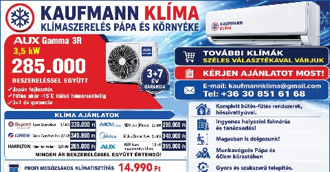 Kaufmann klíma ajánlata