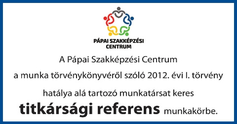Titkársági referenst keresünk - PSZC Pápa