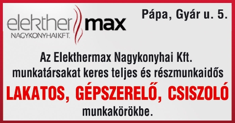 Elekthermax Nagykonyhai Kft.  munkatársakat keres!