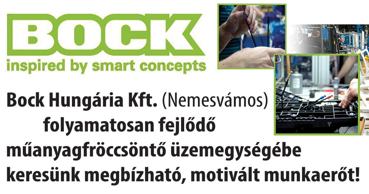 Bock Hungária Kft. munkavállalók jelentkezését várja azonnali kezdéssel!
