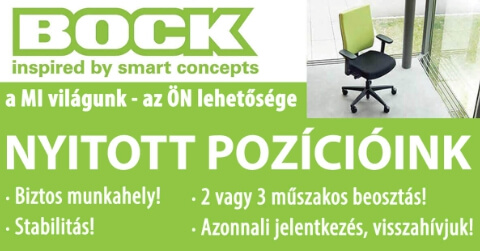 Bock Hungária Kft. várja jelentkezőket!