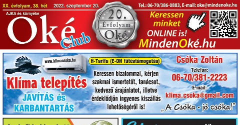 Oké Club Ajka 2022/38. hét
