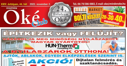 Oké Club Veszprém 2022/44. hét