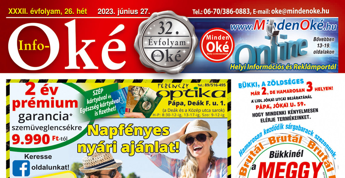 Info-OKÉ 2023/26. hét - [MindenOké]