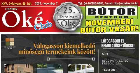 Oké Club Veszprém 2023/45. hét