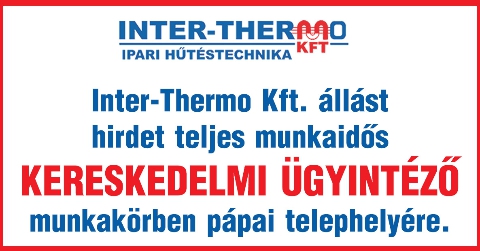 Kereskedelmi ügyintézőt keres az Inter-Thermo Kft.