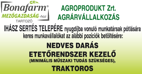 Agroprodukt Zrt. új munkatársat keres!