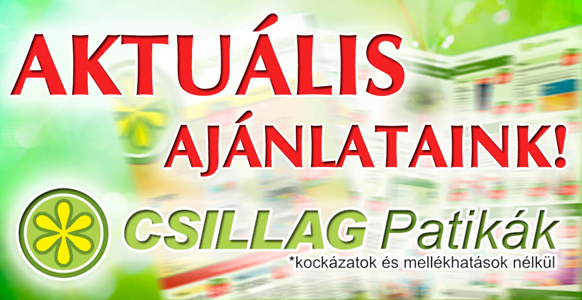 Aktuális kedvezményKUPON a Csillag Patikákban!