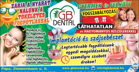 Digitális állapotfelmérés! GB Dental Pápa