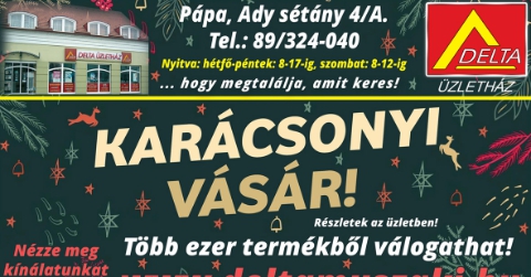 Karácsonyi vásár a Delta Üzletházban!