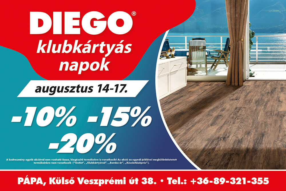 Klubkártyás napok a Diego-ban!