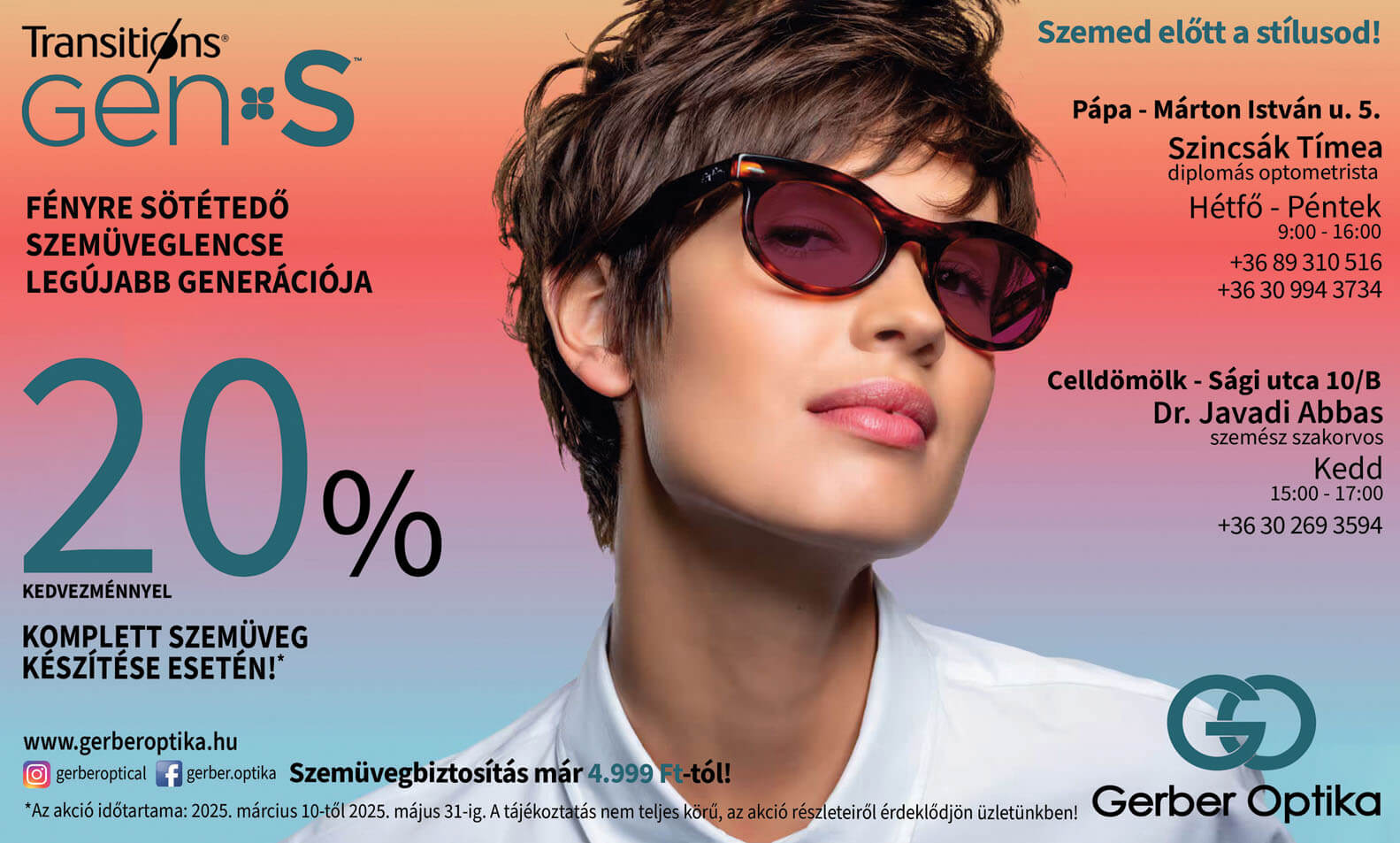 Áprilisi ajánlatunk! - Gerber Optika Pápa
