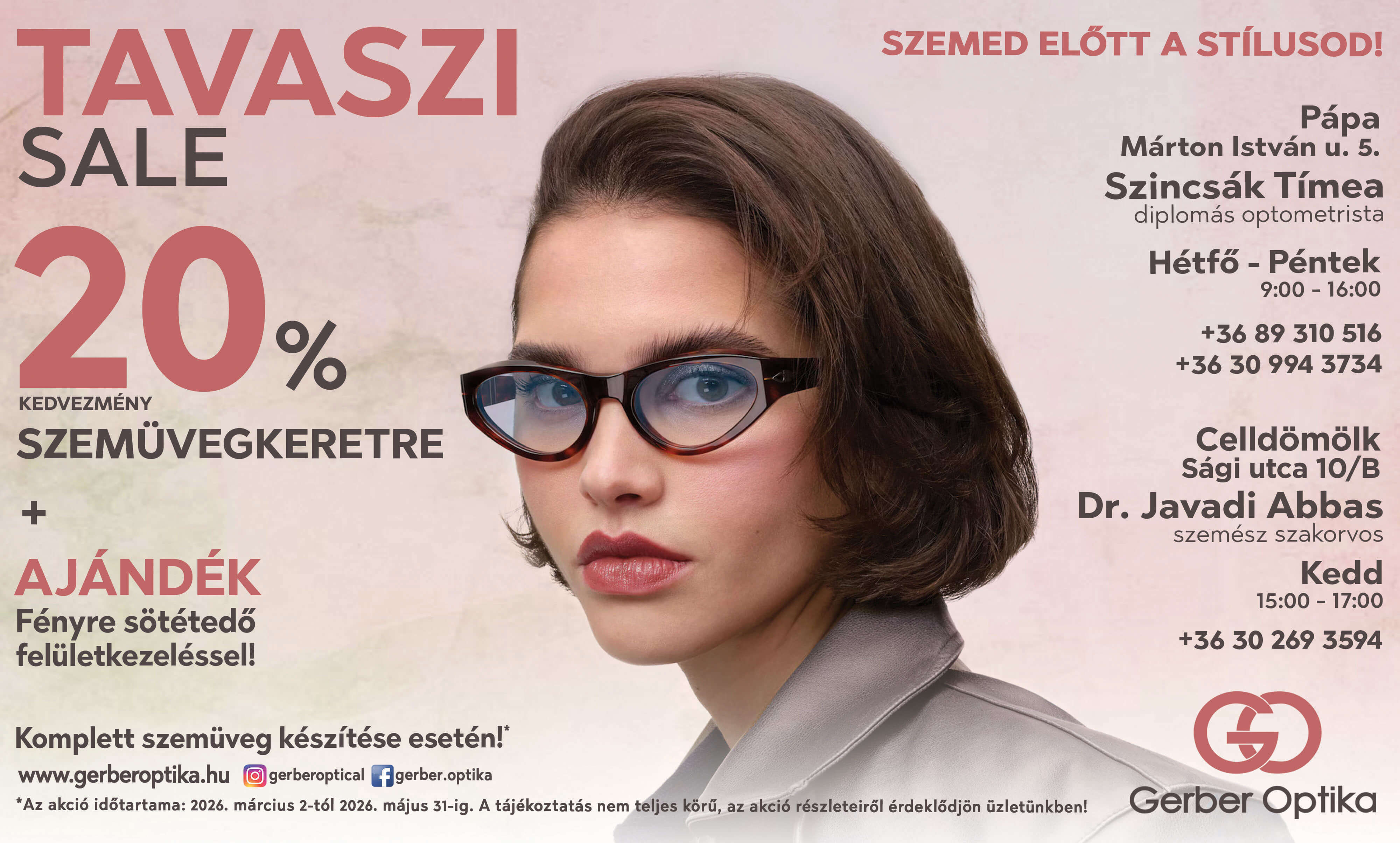 Tavaszi SALE - Gerber Optika Pápa