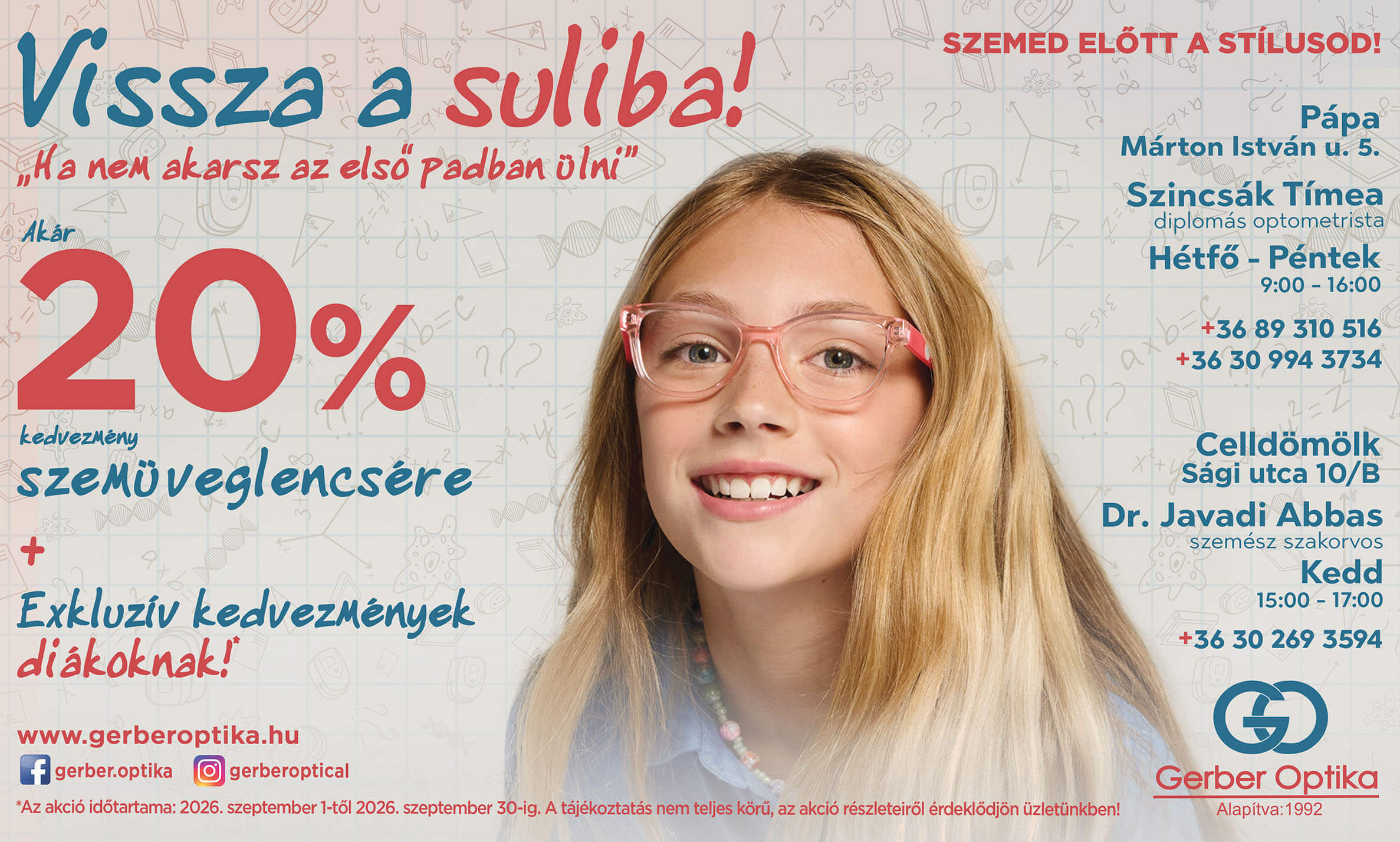 Vissza a suliba - Gerber Optika Pápa