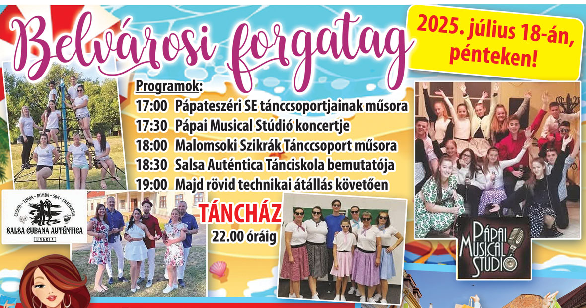 Belvárosi forgatag Pápán, a belvárosban!