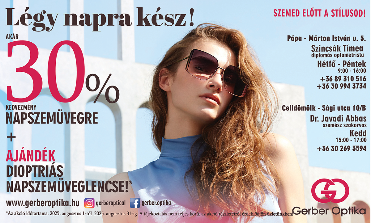 Aktuális ajánlatunk! - Gerber Optika Pápa