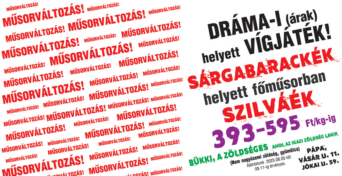 MŰSORVÁLTOZÁS
