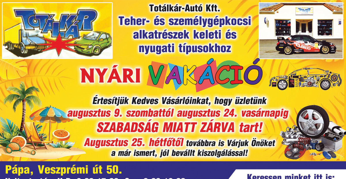 Nyári VAKÁCIÓ!