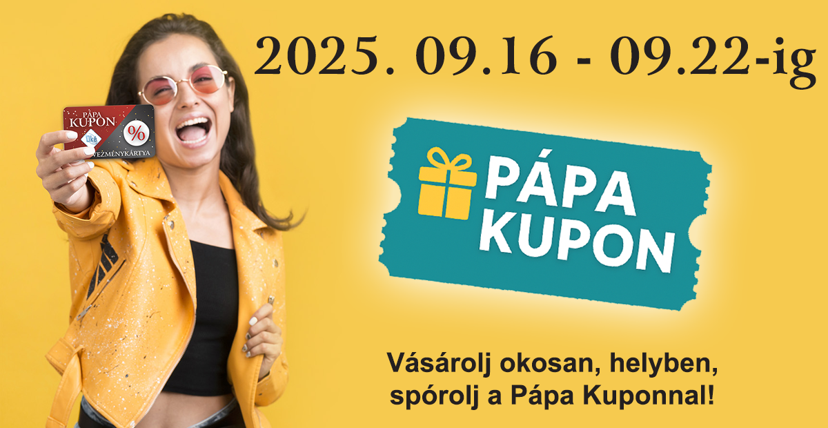 Kuponok szeptember 16-tól szeptember 22-ig!