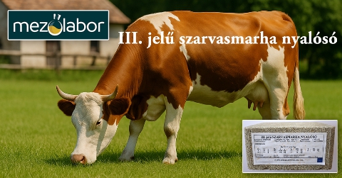 III. jelű szarvasmarha nyalósó