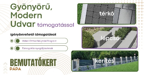 Gyönyörű, modern udvar
