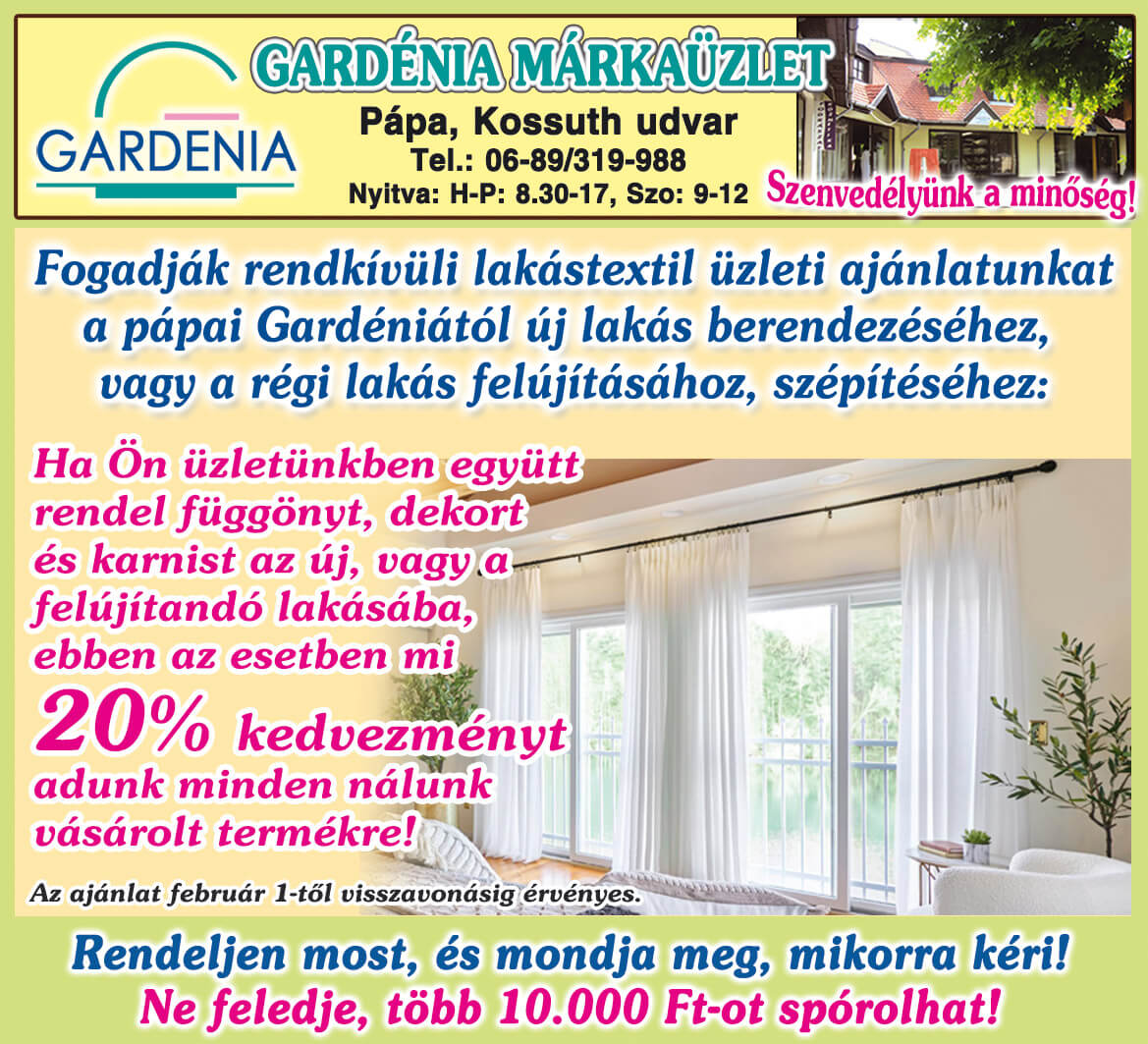 Gardéni márkaüzlet aktuális ajánlata