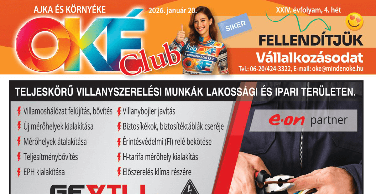 Oké Club Ajka 2026/4. hét