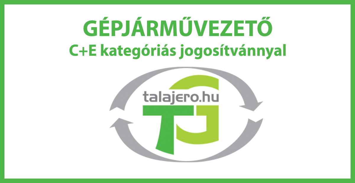 C+E kategóriás gépkocsivezető 