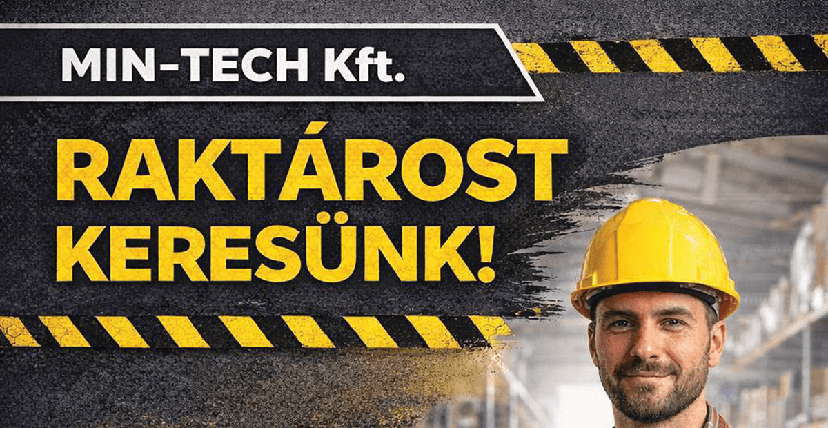 Raktárost keres a Min-Tech Kft.