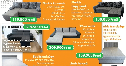 Kárpitos bútorok a gyártótól