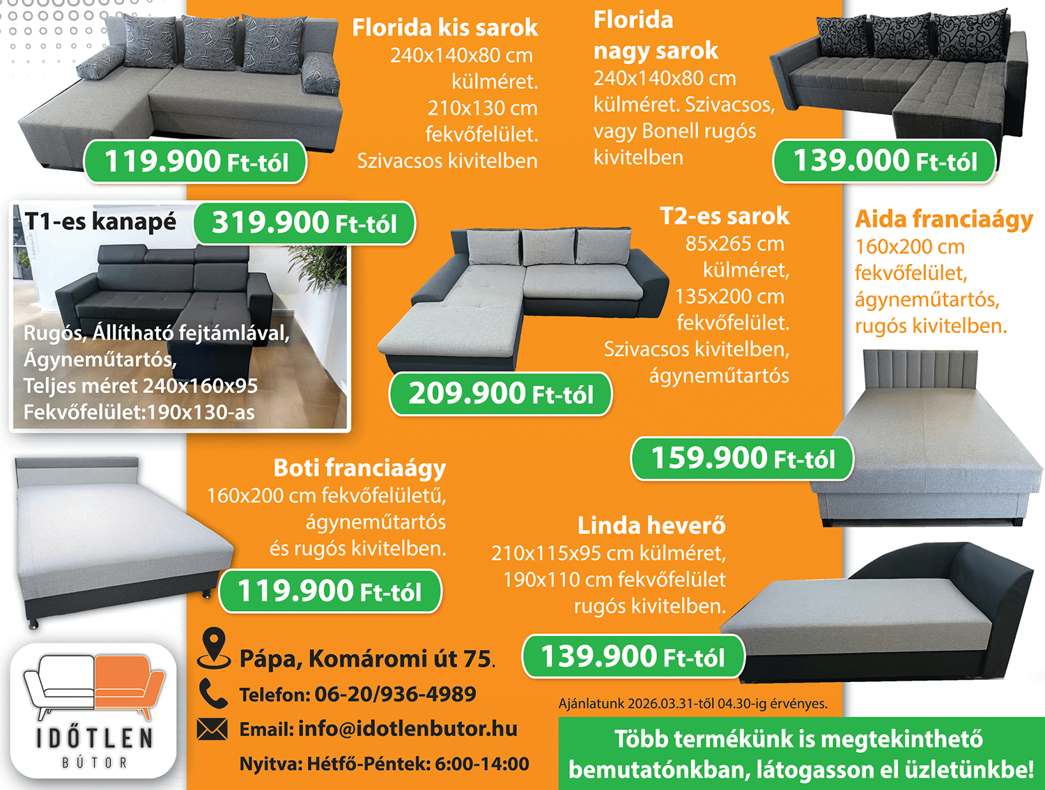 Kárpitos bútorok a gyártótól