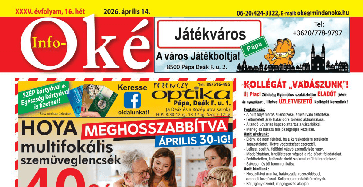 Info-OKÉ 2026/16. hét