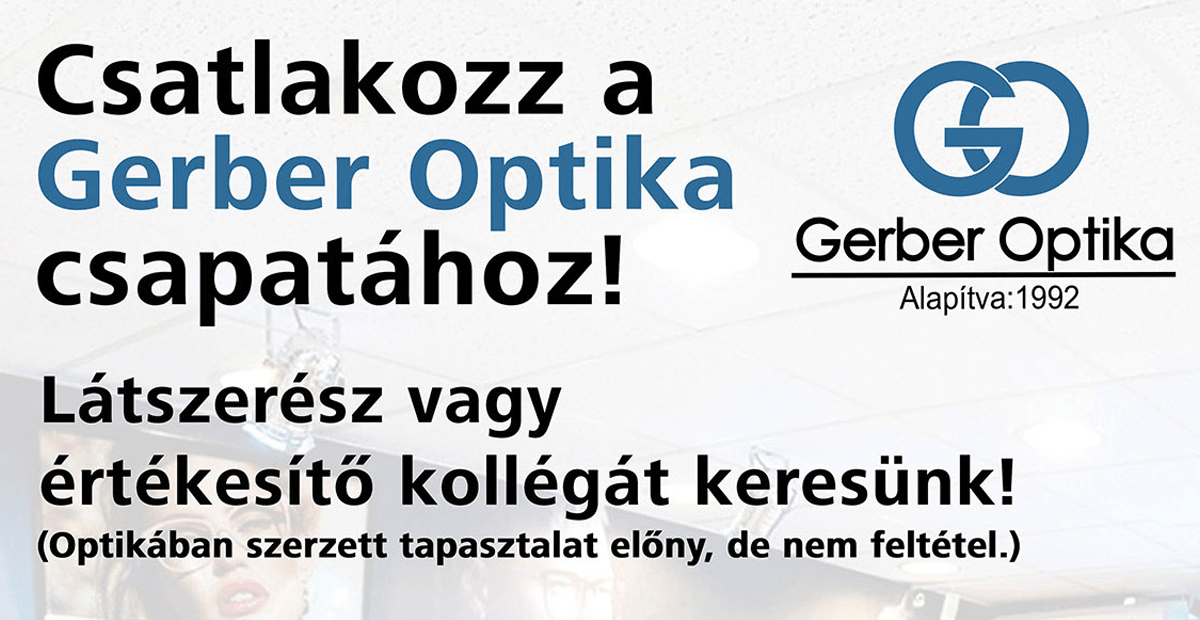 Látszerészt, vagy értékesítőt keresünk