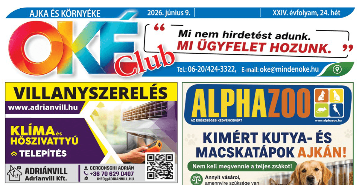 Oké Club Ajka 2026/24. hét