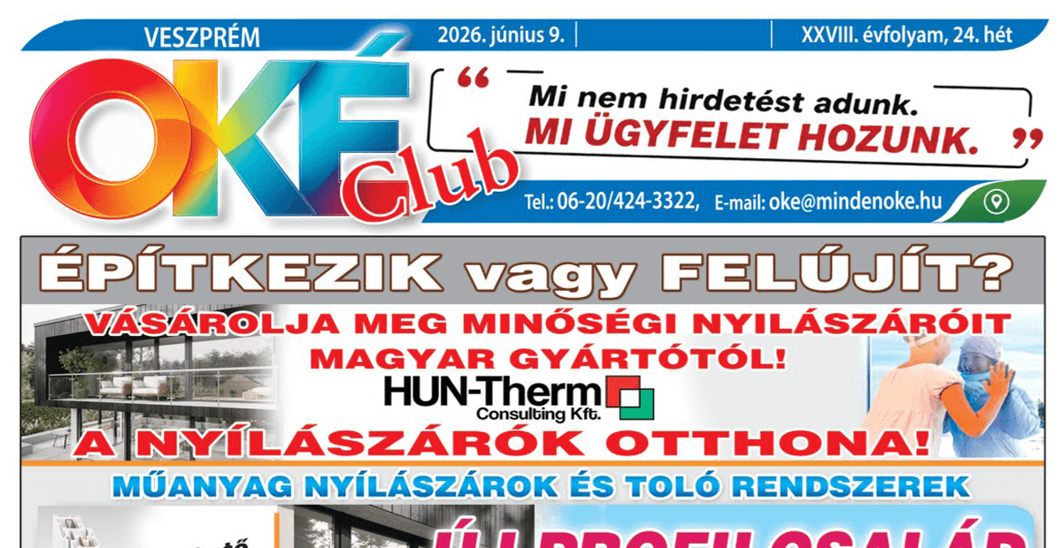 Oké Club Veszprém 2026/24. hét
