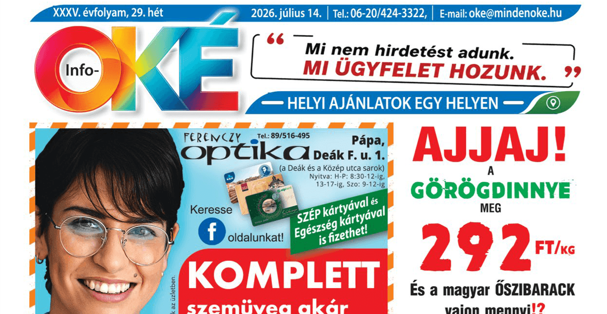 Info-OKÉ 2026/29. hét