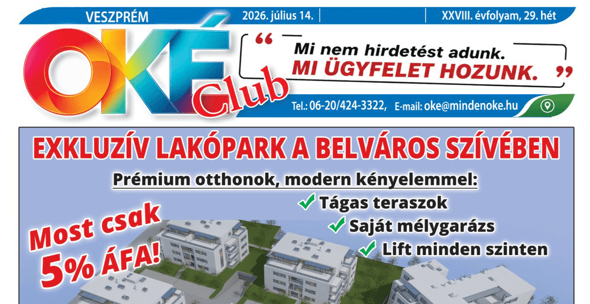 Oké Club Veszprém 2026/29. hét