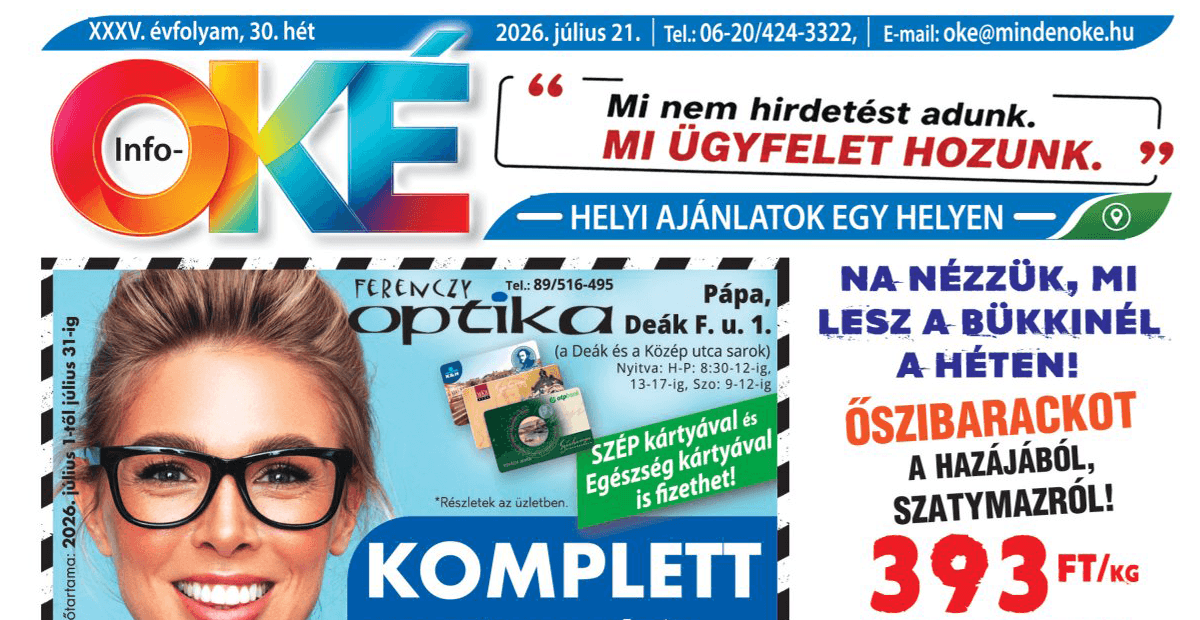 Info-OKÉ 2026/30. hét
