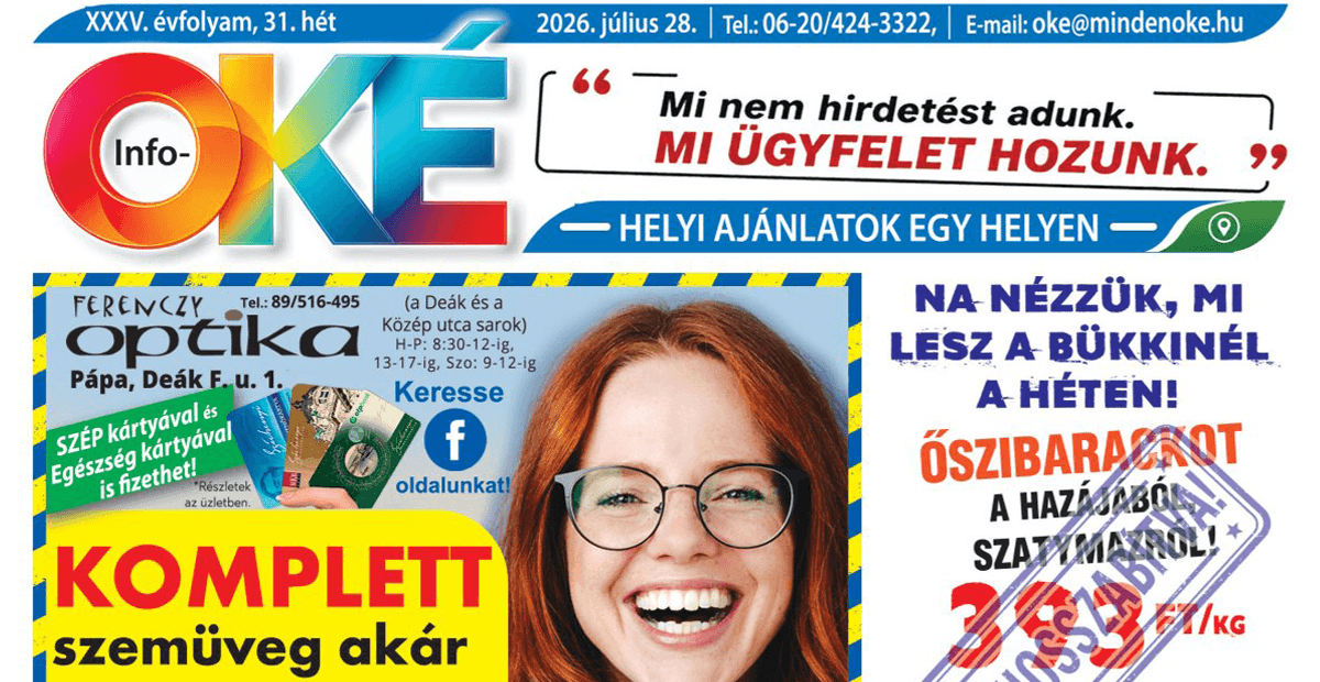 Info-OKÉ 2026/30. hét