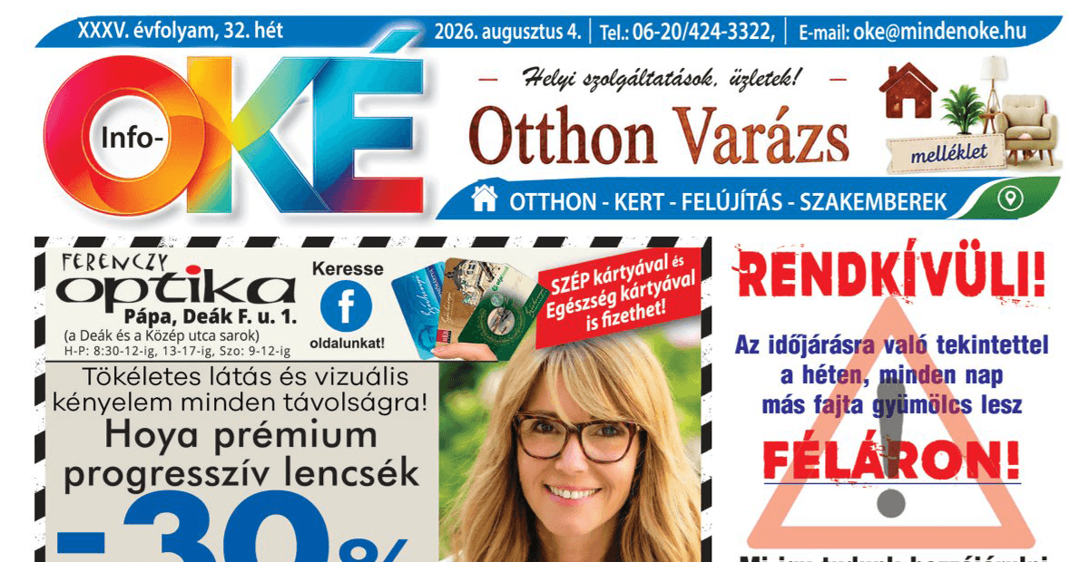 Info-OKÉ 2026/32. hét