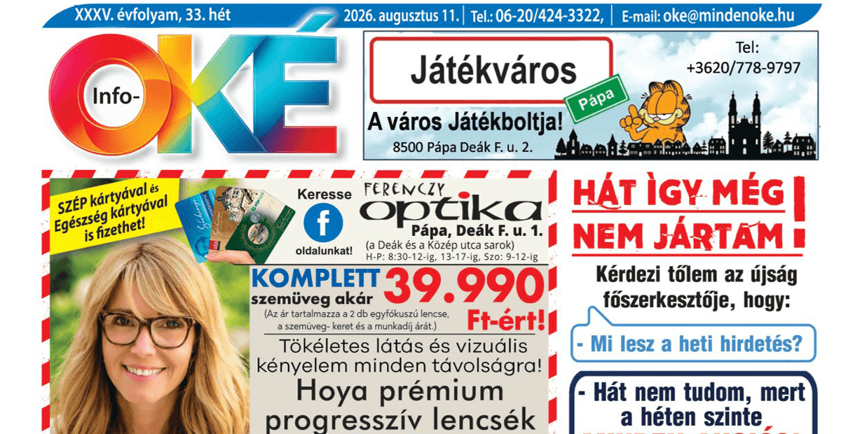 Info-OKÉ 2026/33. hét