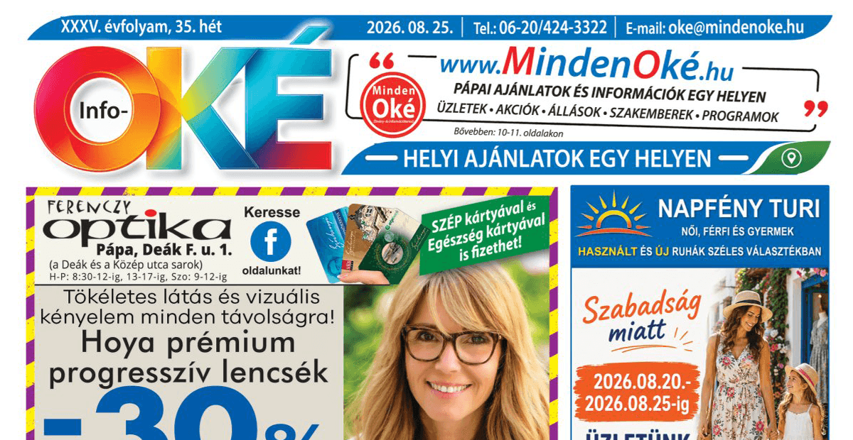 Info-OKÉ 2026/35. hét